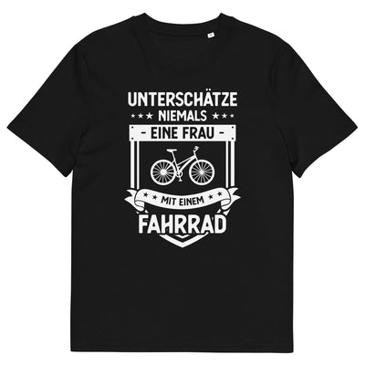 Unterschatze Niemals Eine Frau Mit Einem Fahrrad - Herren Premium Organic T-Shirt fahrrad xxx yyy zzz Black