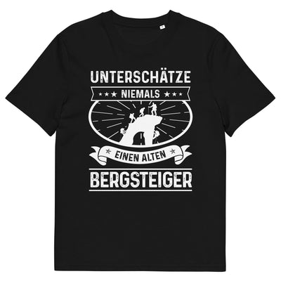 Unterschatze Niemals Einen Alten Bergsteiger - Herren Premium Organic T-Shirt klettern xxx yyy zzz Black