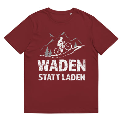 Waden Statt Laden - Herren Premium Organic T-Shirt fahrrad mountainbike Weinrot