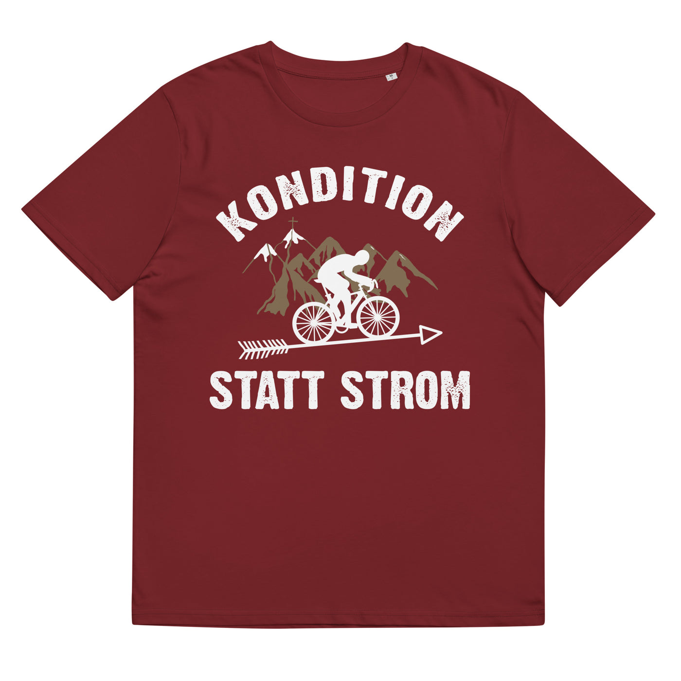 Kondition Statt Strom - Herren Premium Organic T-Shirt fahrrad mountainbike Weinrot