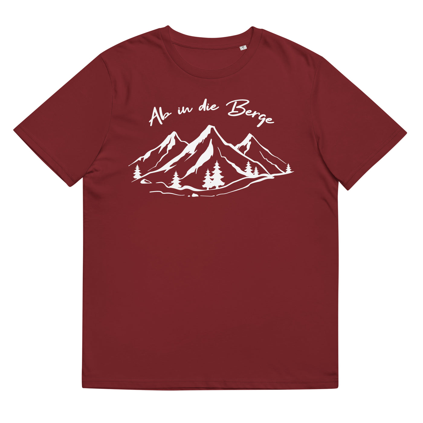 Ab In Die Berge - Herren Premium Organic T-Shirt berge wandern Weinrot