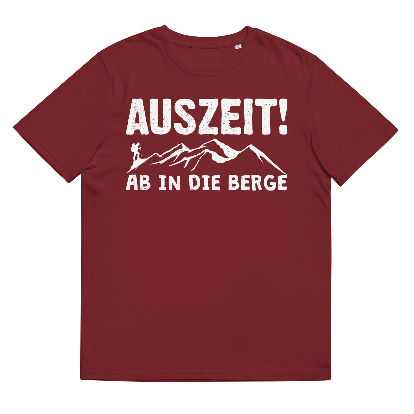 Auszeit, Ab In Die Berge - Herren Premium Organic T-Shirt berge wandern Weinrot