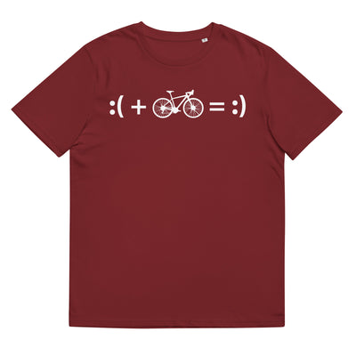 Emoji - Cycling - Herren Premium Organic T-Shirt fahrrad Weinrot