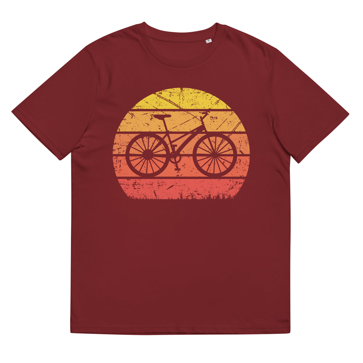Vintage Sun And Cycling - Herren Premium Organic T-Shirt fahrrad Weinrot