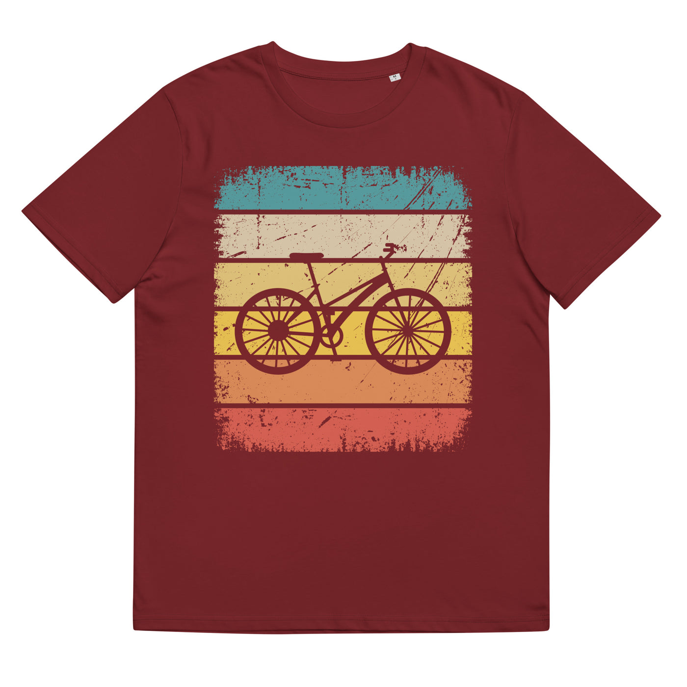 Vintage Square And Cycling - Herren Premium Organic T-Shirt fahrrad Weinrot