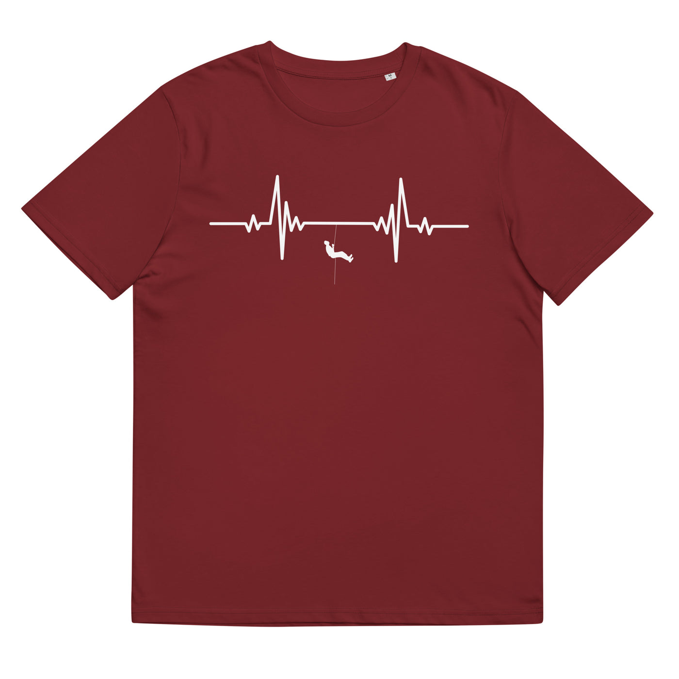 Heartbeat Sport Rock Climbing - Herren Premium Organic T-Shirt klettern Weinrot