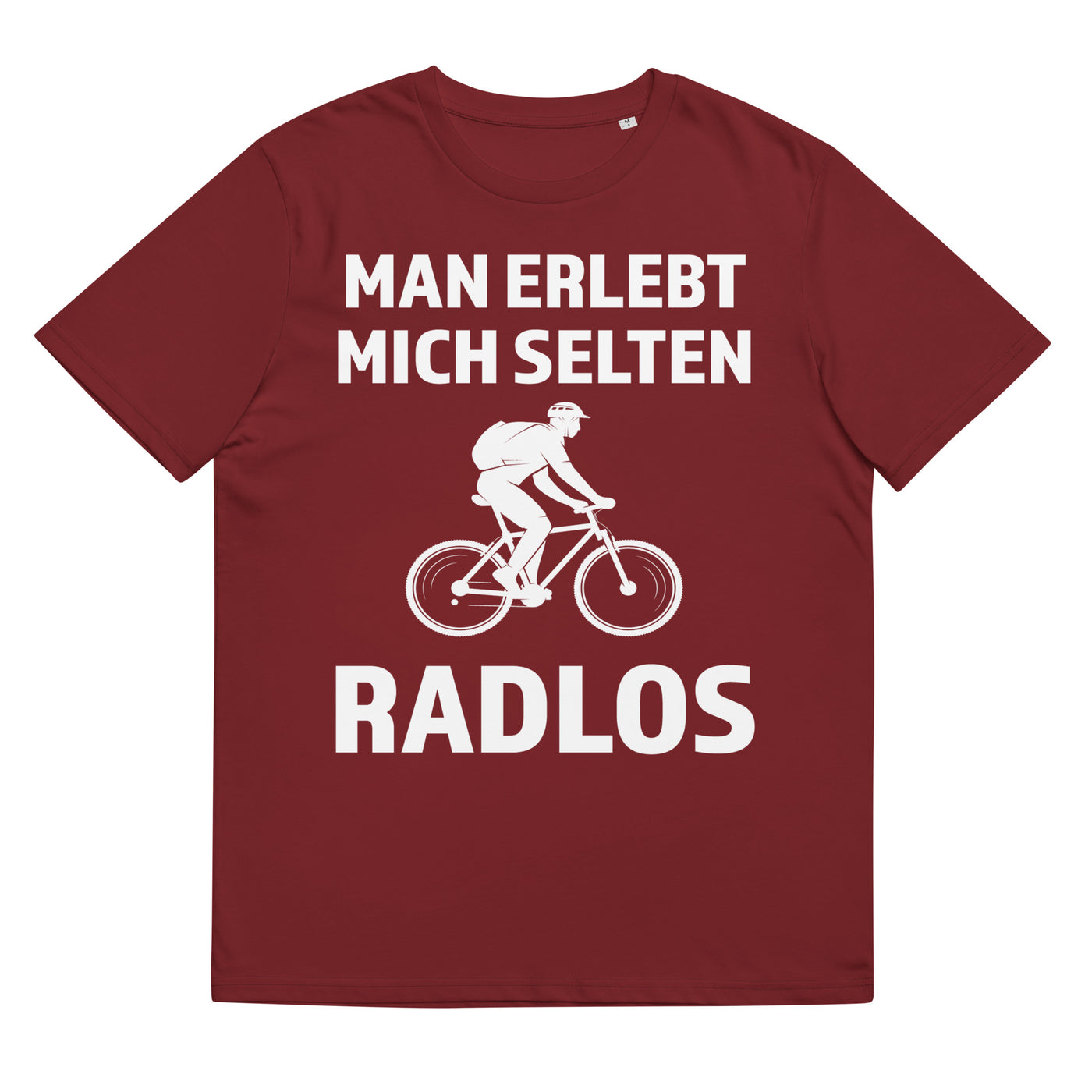 Man Erlebt Mich Selten Radlos - Herren Premium Organic T-Shirt fahrrad mountainbike Weinrot
