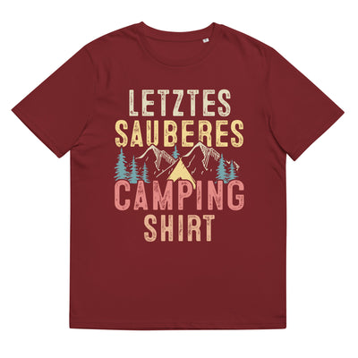 Letztes Sauberes Camping Shirt - Herren Premium Organic T-Shirt camping Weinrot