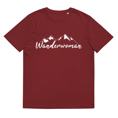 Wanderwoman. - Herren Premium Organic T-Shirt wandern Weinrot