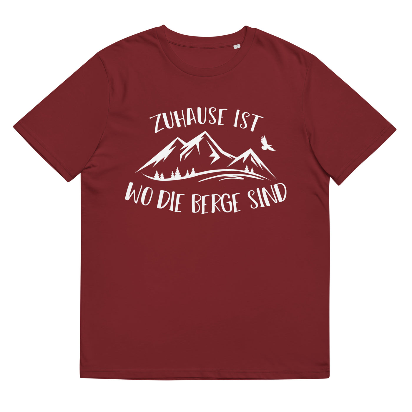 Zuhause Ist Wo Die Berge Sind - Herren Premium Organic T-Shirt berge Weinrot
