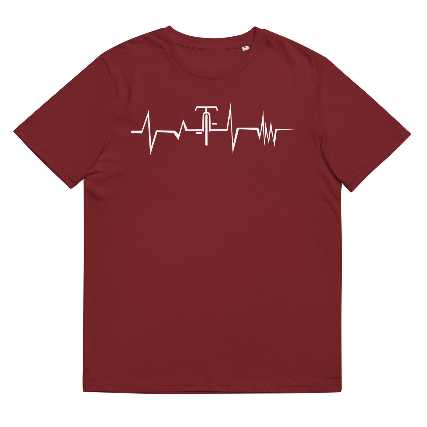Heartbeat - Cycle - Herren Premium Organic T-Shirt fahrrad Weinrot