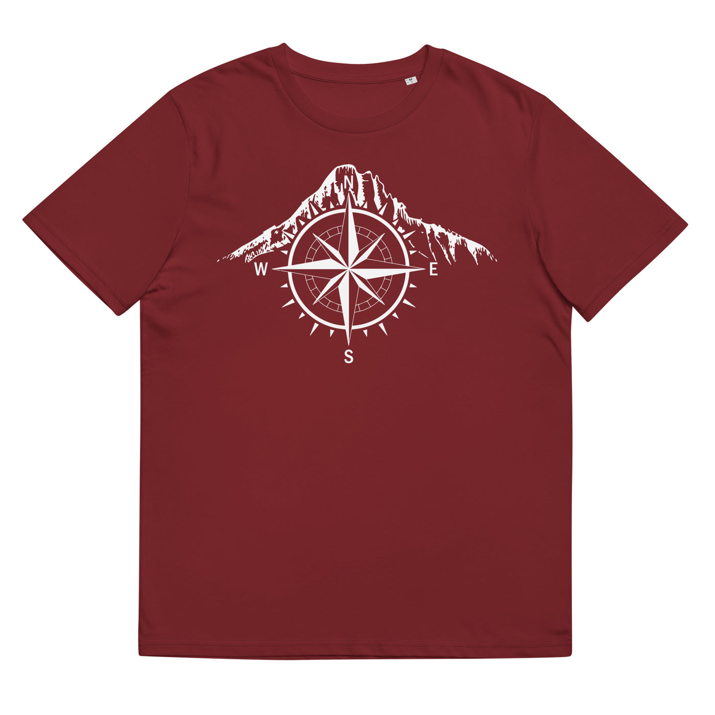 Compass - Mountain - Herren Premium Organic T-Shirt berge Weinrot