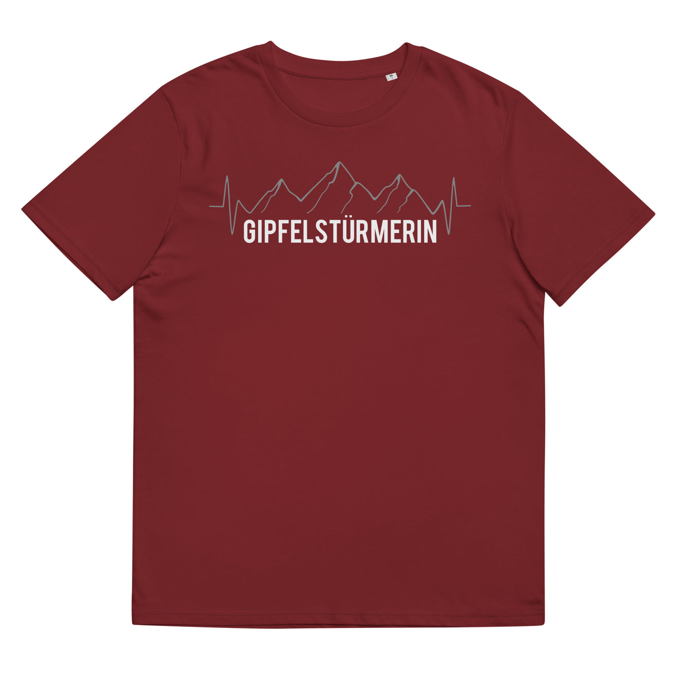 Gipfelstürmerin - Herren Premium Organic T-Shirt berge klettern wandern Weinrot