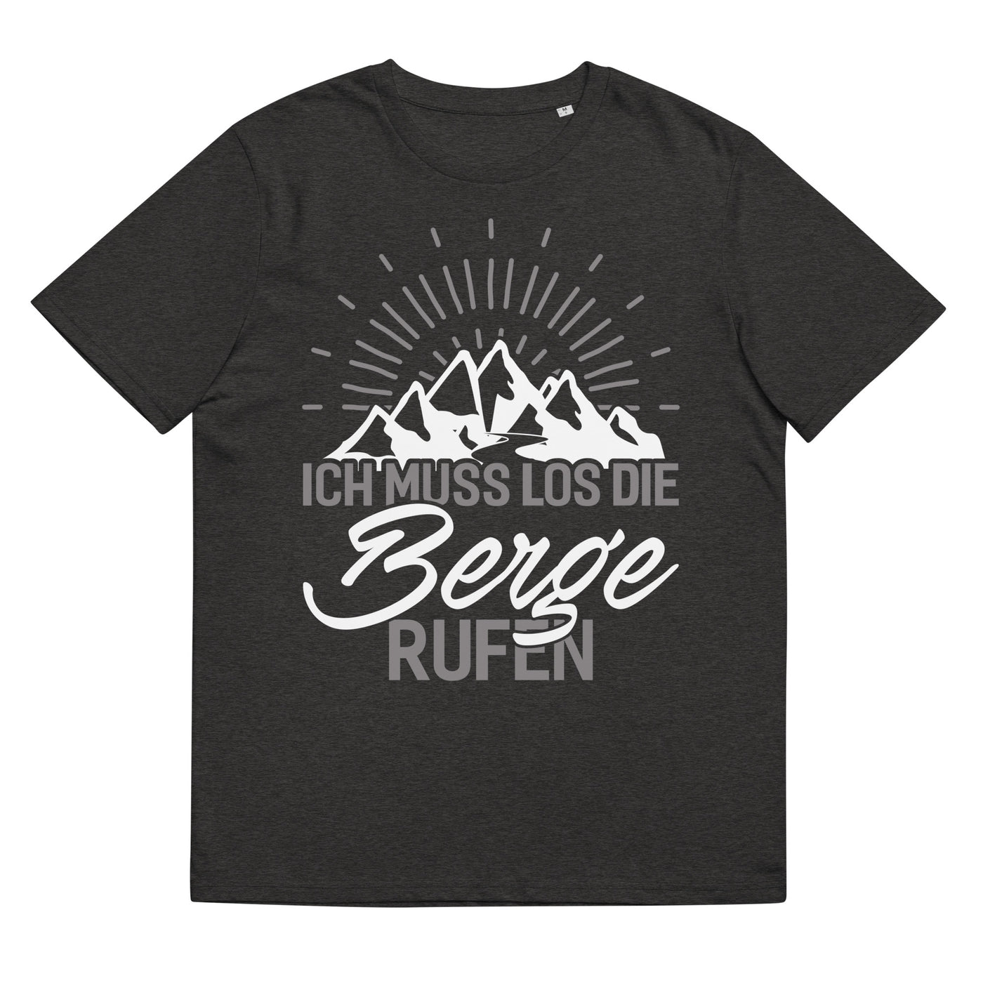 Ich muss los die Berge rufen - Herren Premium Organic T-Shirt berge wandern xxx yyy zzz Dark Heather Grey