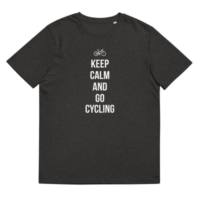 Keep calm and go cycling - Herren Premium Organic T-Shirt fahrrad xxx yyy zzz Dark Heather Grey