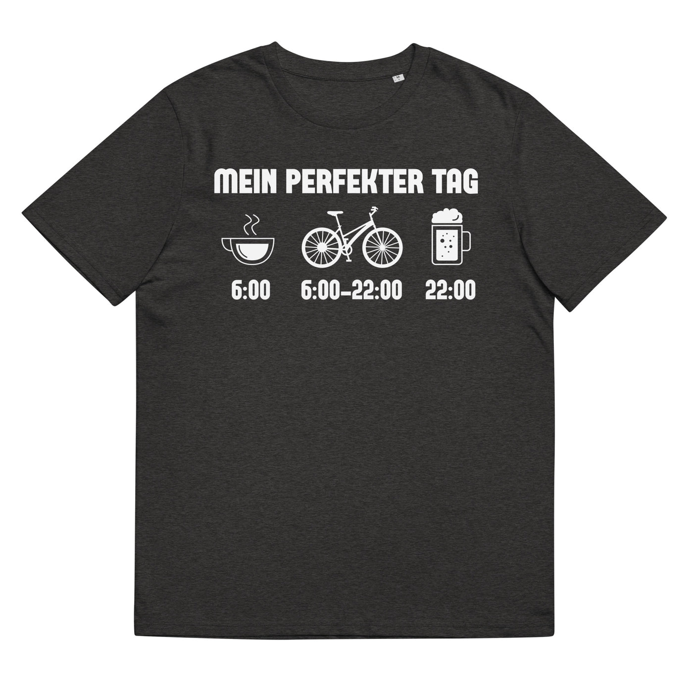 Mein Perfekter Tag - Herren Premium Organic T-Shirt fahrrad xxx yyy zzz Dark Heather Grey