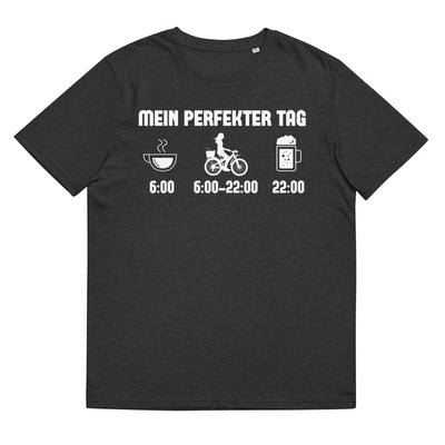 Mein Perfekter Tag 2 - Herren Premium Organic T-Shirt fahrrad xxx yyy zzz Dark Heather Grey