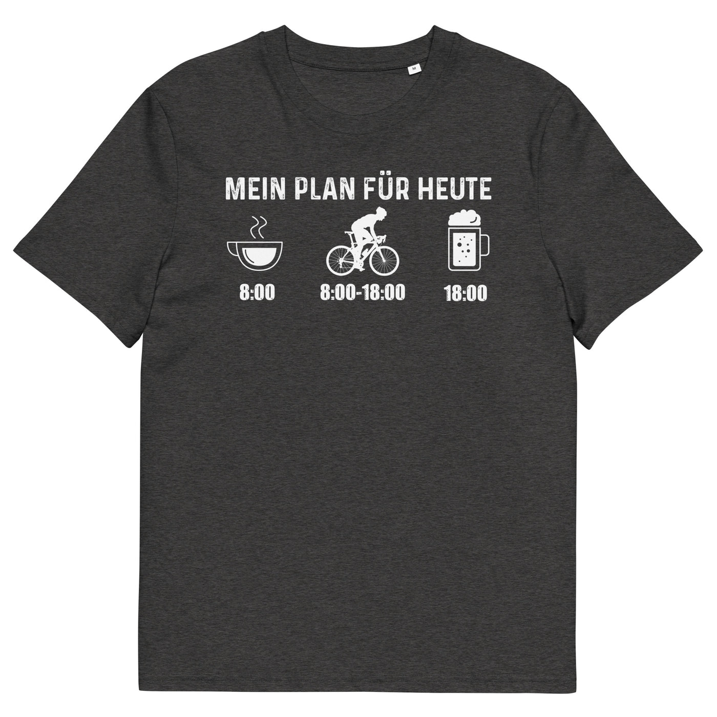 Mein Plan Für Heute 1 - Herren Premium Organic T-Shirt fahrrad xxx yyy zzz Dark Heather Grey