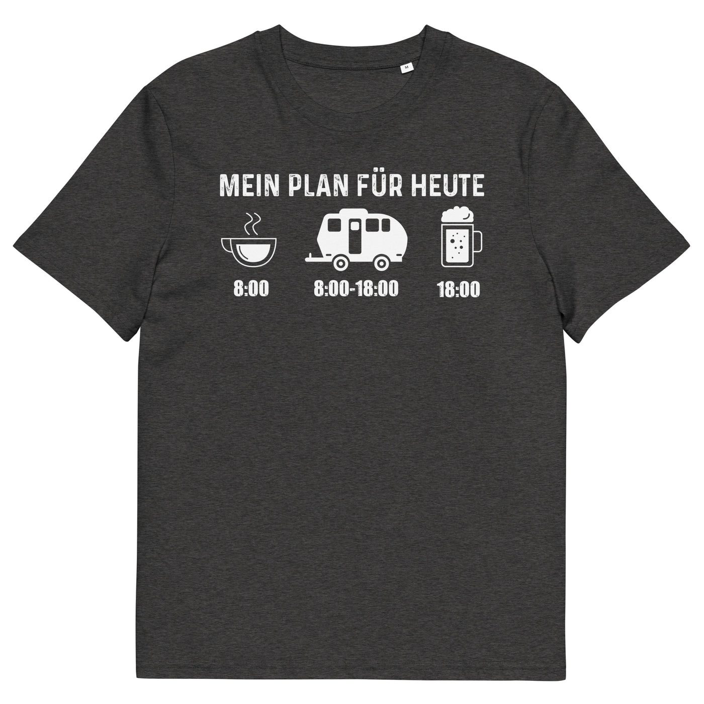 Mein Plan Für Heute 2 - Herren Premium Organic T-Shirt camping xxx yyy zzz Dark Heather Grey