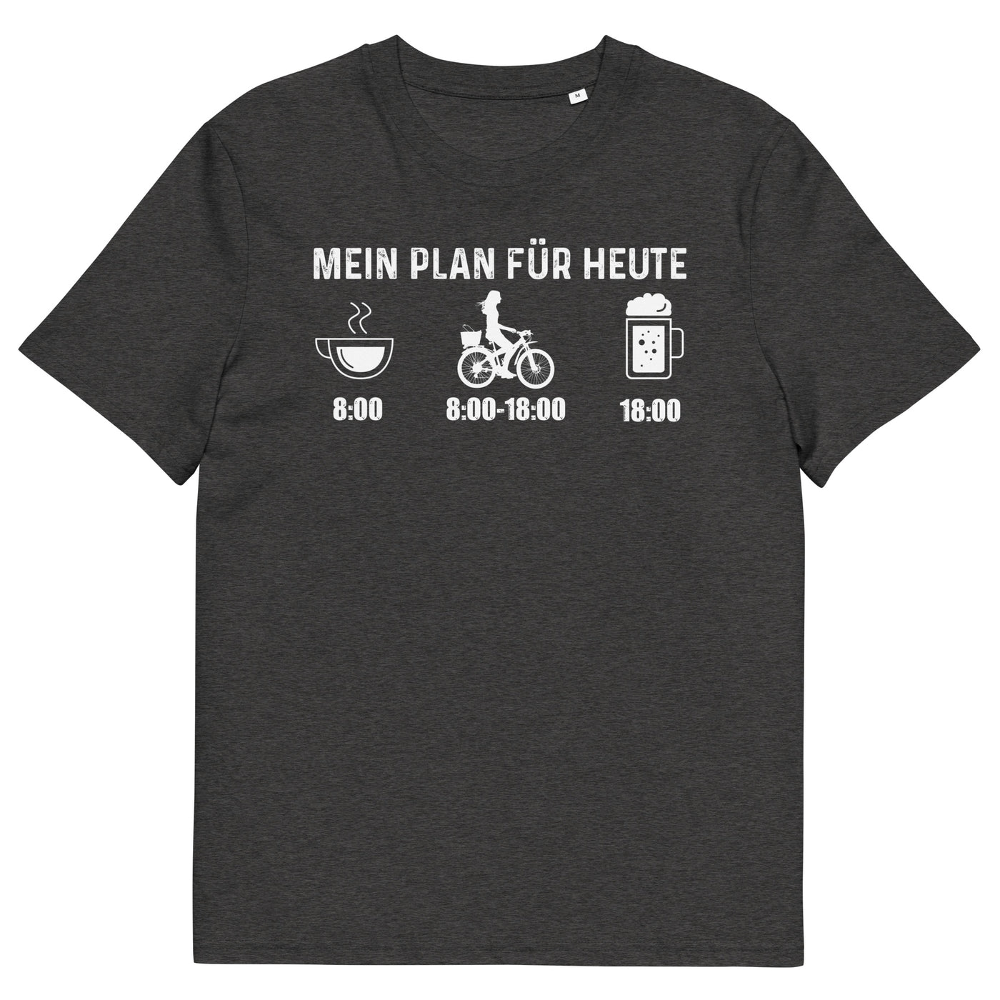 Mein Plan Für Heute 2 - Herren Premium Organic T-Shirt fahrrad xxx yyy zzz Dark Heather Grey
