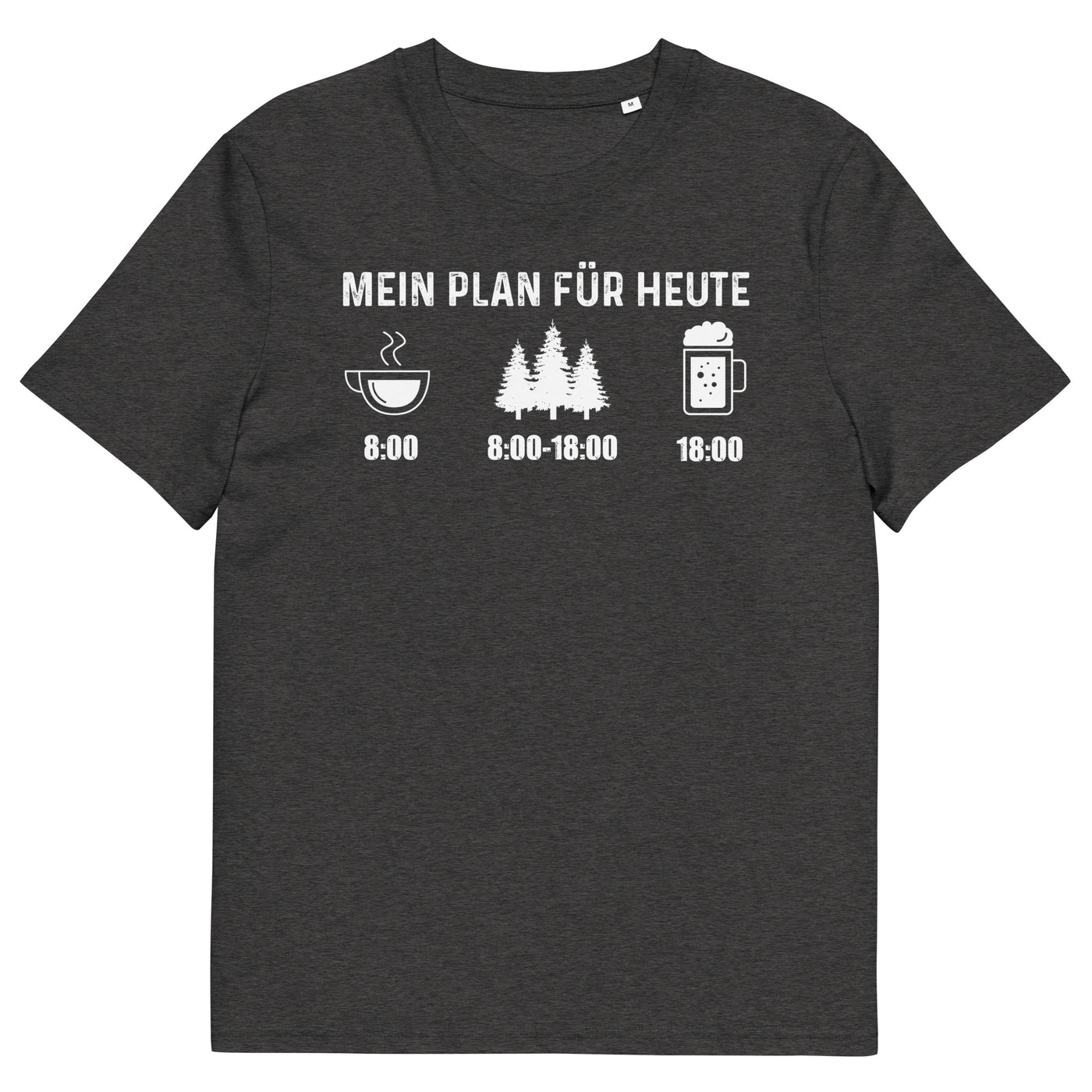 Mein Plan Für Heute 3 - Herren Premium Organic T-Shirt camping xxx yyy zzz Dark Heather Grey