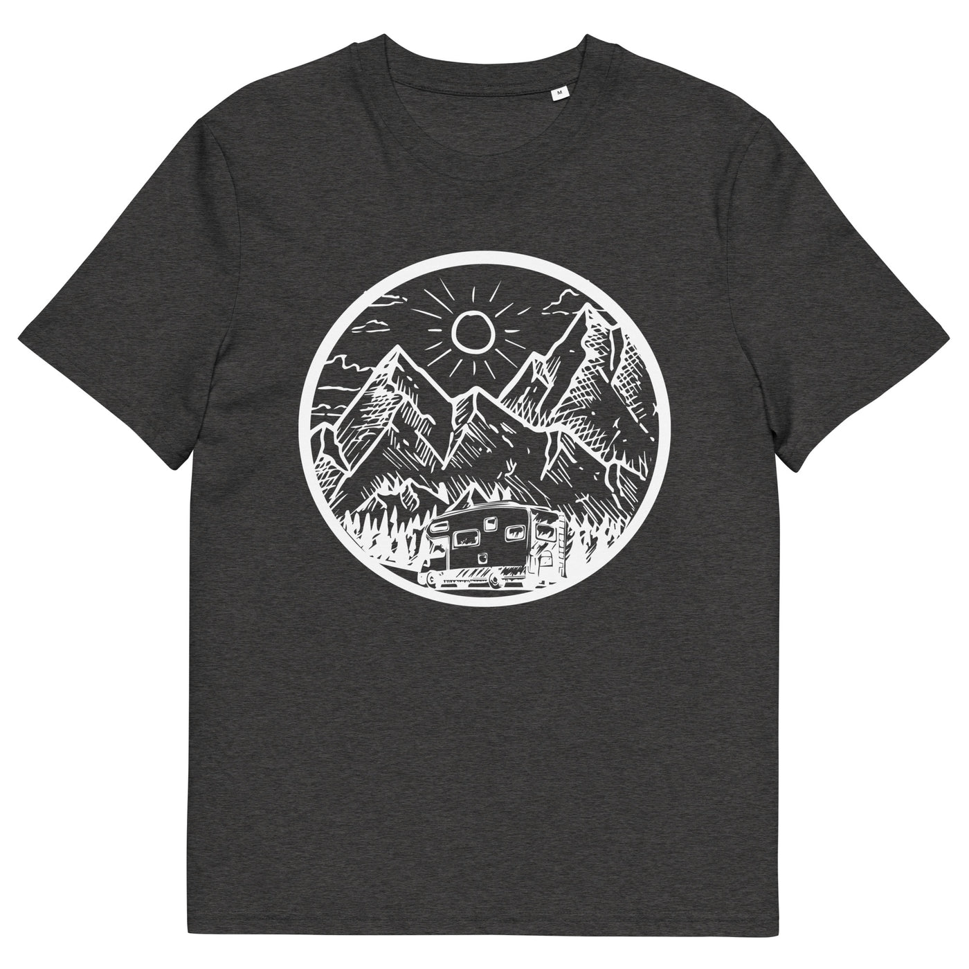Berge - Camping Van - (12) - Herren Premium Organic T-Shirt camping xxx yyy zzz Dark Heather Grey