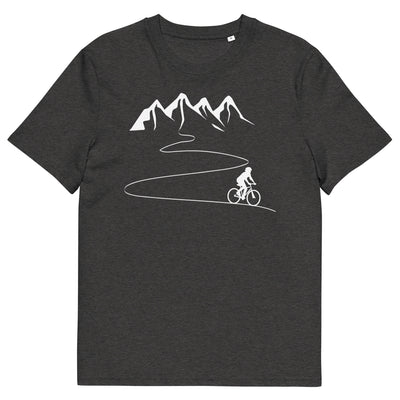 Berge - Kurve Linie - Radfahren - Herren Premium Organic T-Shirt fahrrad xxx yyy zzz Dark Heather Grey