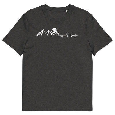 Berge - Herzschlag - Mountainbiking - (M) - Herren Premium Organic T-Shirt xxx yyy zzz Dark Heather Grey