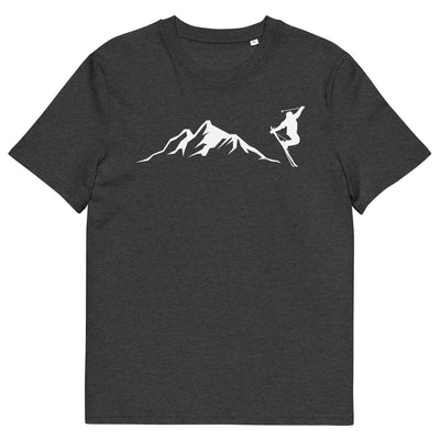 Berge - Skifahren - (14) - Herren Premium Organic T-Shirt klettern ski xxx yyy zzz Dark Heather Grey