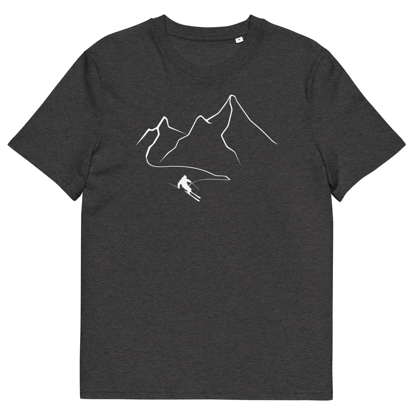 Berge - Skifahren - (32) - Herren Premium Organic T-Shirt klettern ski xxx yyy zzz Dark Heather Grey