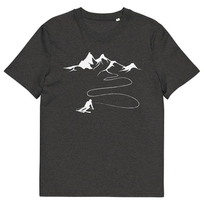 Berge - Skifahren - Herren Premium Organic T-Shirt klettern ski xxx yyy zzz Dark Heather Grey