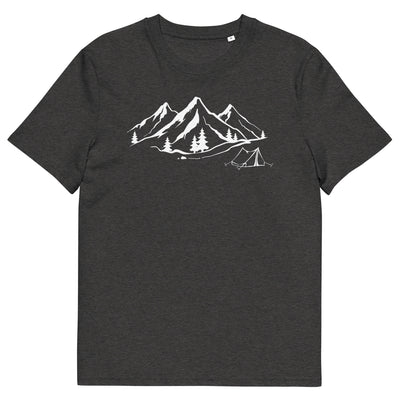 Berge 1 und Camping - Herren Premium Organic T-Shirt camping xxx yyy zzz Dark Heather Grey