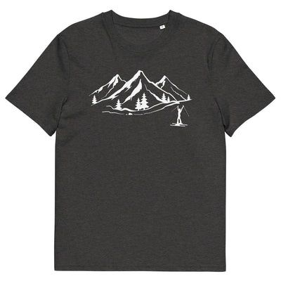 Berge 1 und Skifahren - Herren Premium Organic T-Shirt klettern ski xxx yyy zzz Dark Heather Grey
