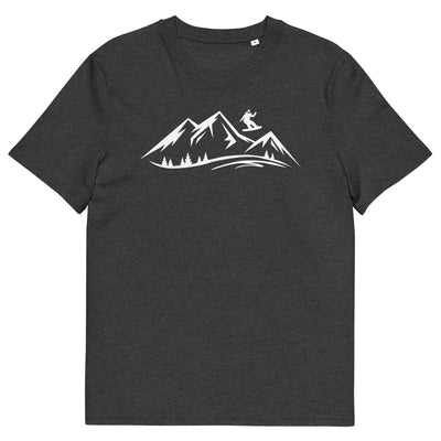 Berge und Snowboarding - Herren Premium Organic T-Shirt snowboarden xxx yyy zzz Dark Heather Grey