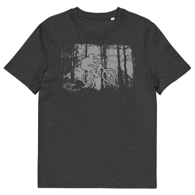 Mountainbiken im Wald - (M) - Herren Premium Organic T-Shirt xxx yyy zzz Dark Heather Grey