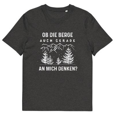 Ob die Berge auch gerade an mich denken - Herren Premium Organic T-Shirt berge xxx yyy zzz Dark Heather Grey