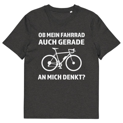 Ob mein Fahrrad gerade an mich denkt - Herren Premium Organic T-Shirt fahrrad xxx yyy zzz Dark Heather Grey