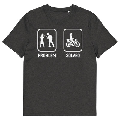 Problem Solved - Frau Radfahren - Herren Premium Organic T-Shirt fahrrad xxx yyy zzz Dark Heather Grey