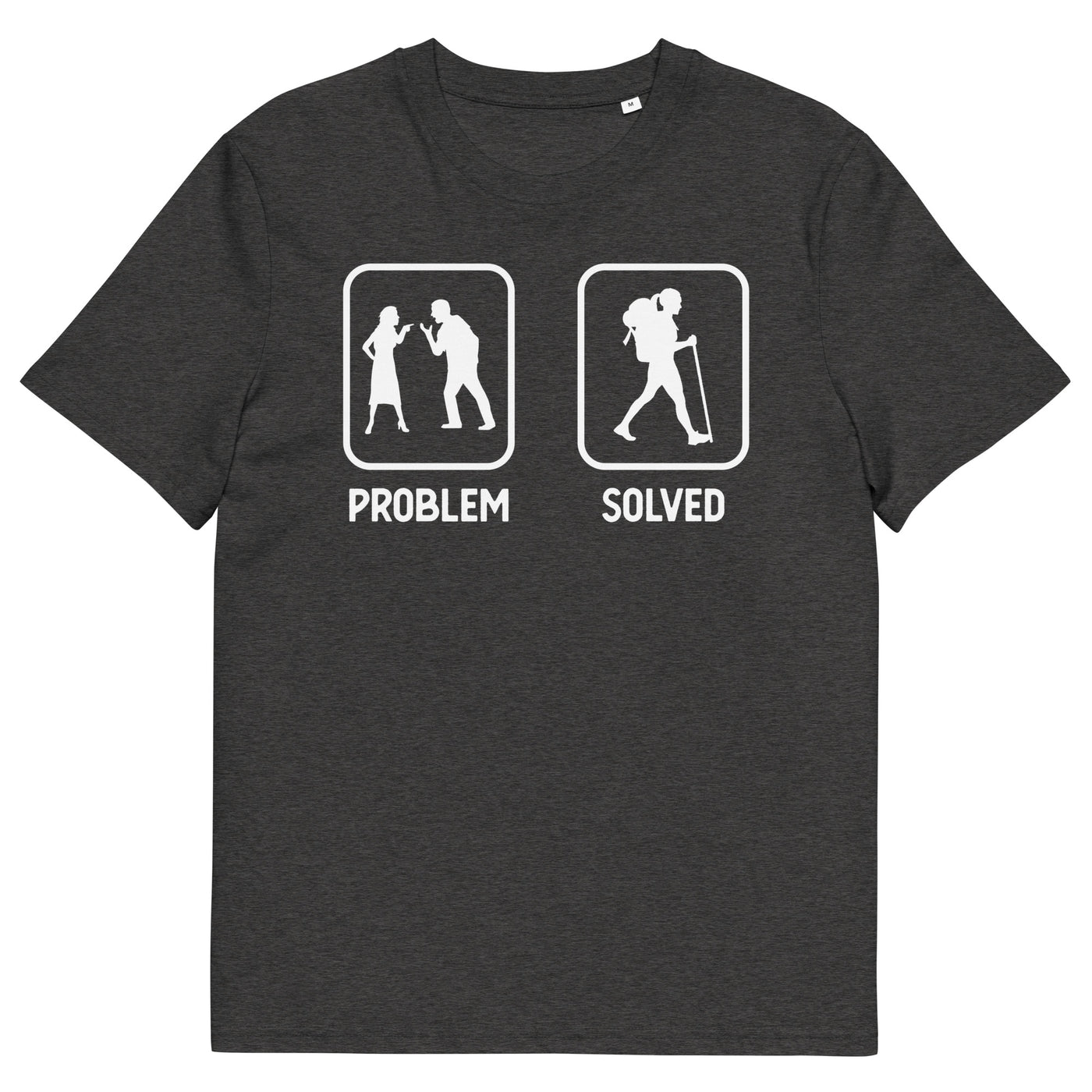 Problem Solved - Frau Wandern - Herren Premium Organic T-Shirt wandern xxx yyy zzz Dark Heather Grey
