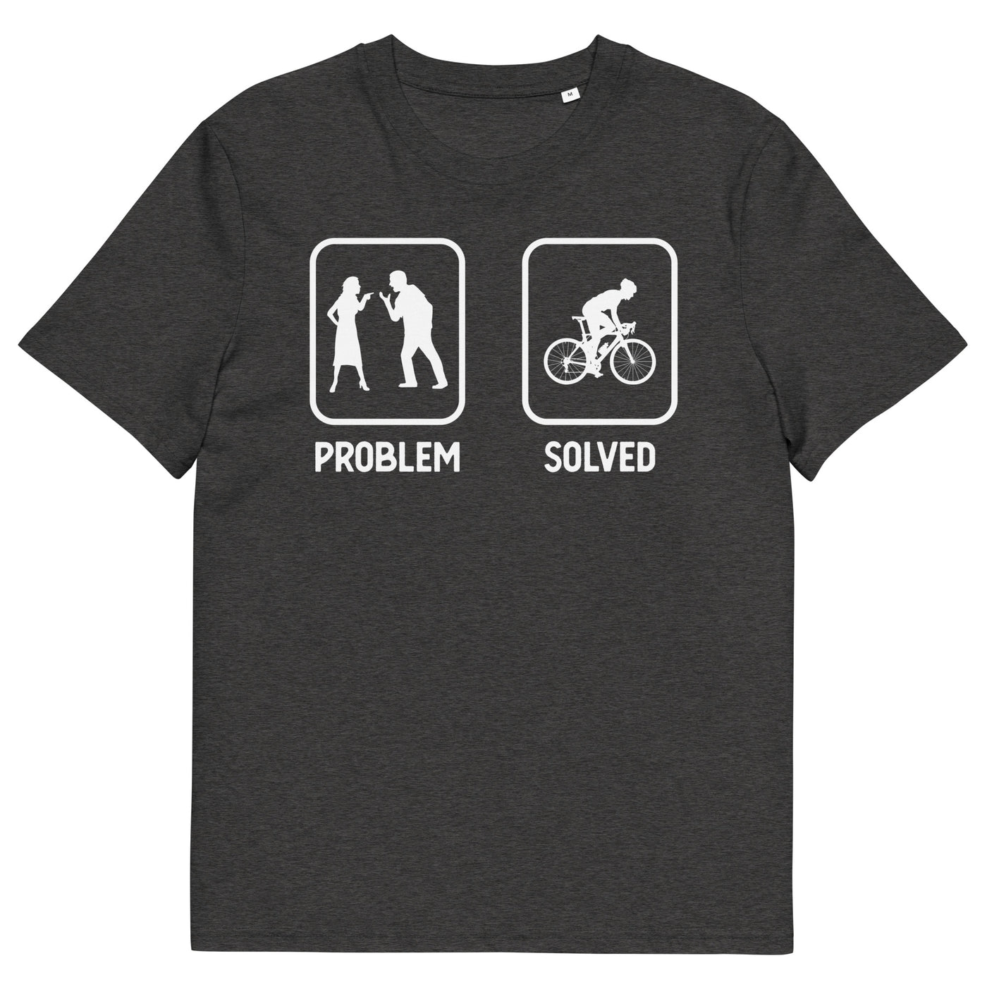 Problem Solved - Mann Radfahren - Herren Premium Organic T-Shirt fahrrad xxx yyy zzz Dark Heather Grey