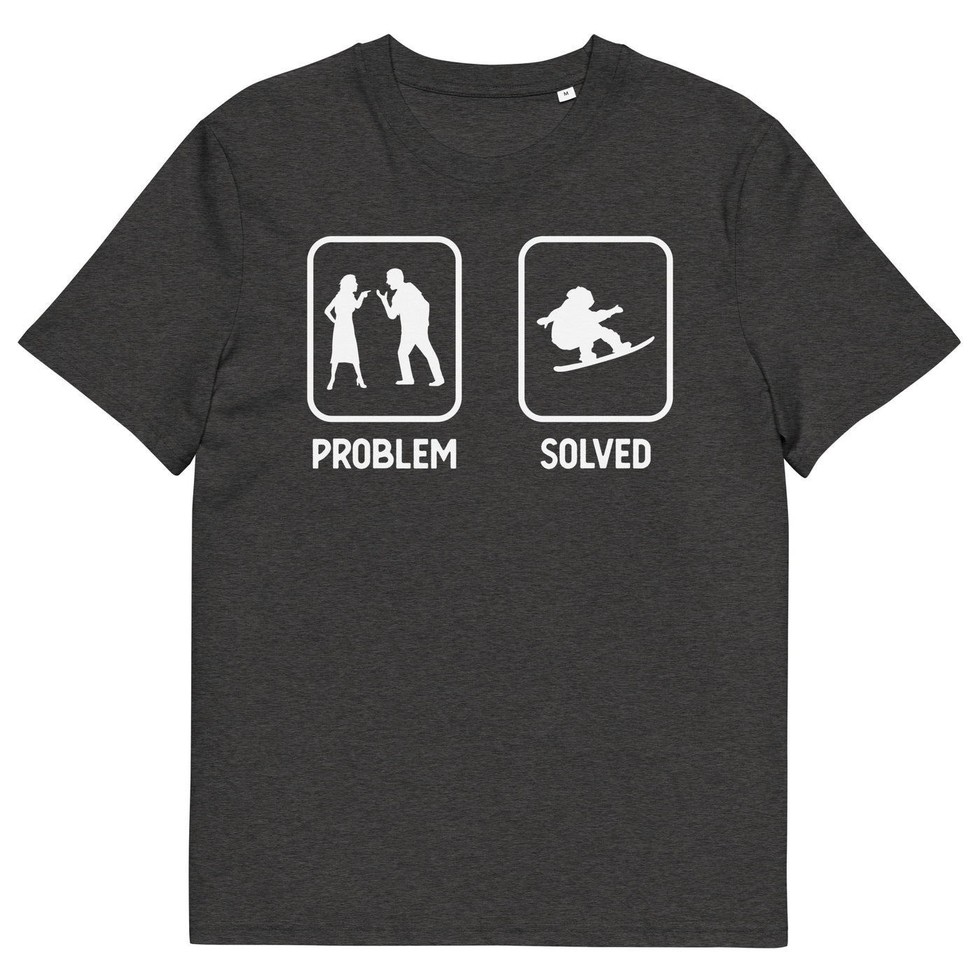 Problem Solved - Mann Snowboarding - Herren Premium Organic T-Shirt snowboarden xxx yyy zzz Dark Heather Grey