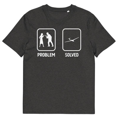 Problem Solved - Segelflugzeug - Herren Premium Organic T-Shirt berge xxx yyy zzz Dark Heather Grey
