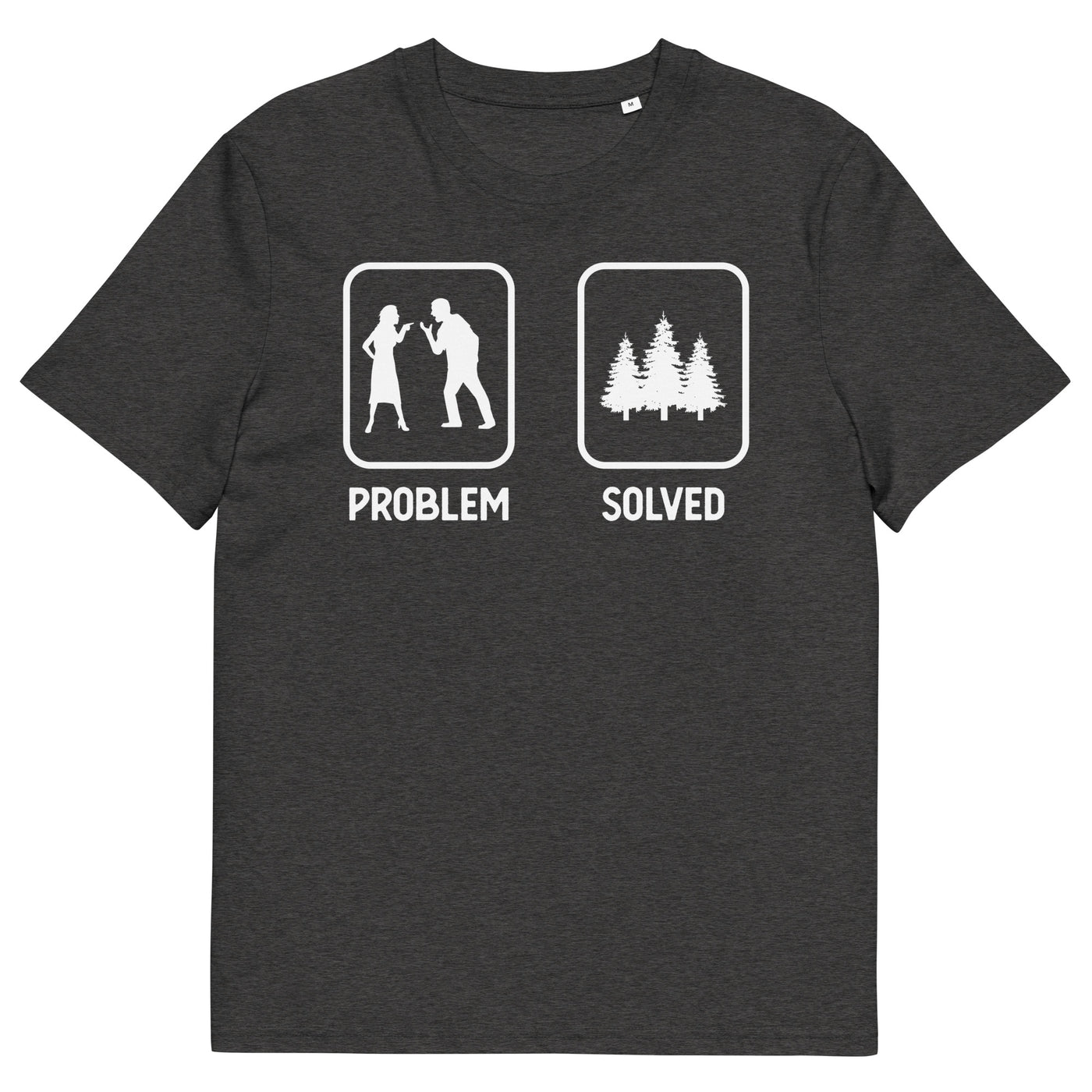 Problem Solved - Bäume - Herren Premium Organic T-Shirt camping xxx yyy zzz Dark Heather Grey