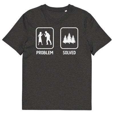 Problem Solved - Bäume - Herren Premium Organic T-Shirt camping xxx yyy zzz Dark Heather Grey