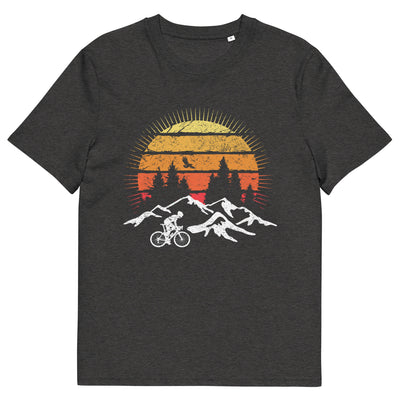Radfahrer und Sonne Vintage - Herren Premium Organic T-Shirt fahrrad xxx yyy zzz Dark Heather Grey