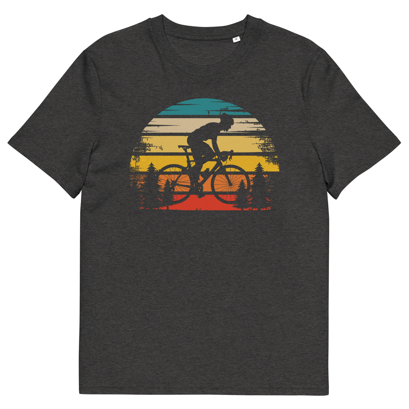 Retro Sonne und Radfahren - Herren Premium Organic T-Shirt fahrrad xxx yyy zzz Dark Heather Grey