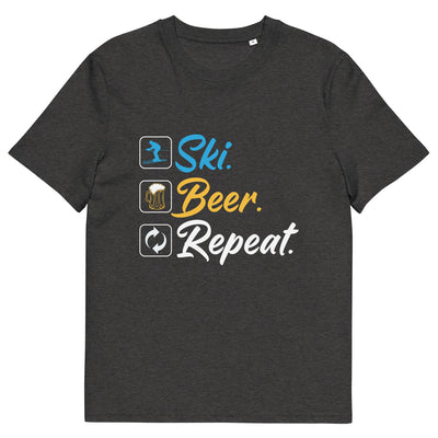 Ski. Bär. Repeat. - (S.K) - Herren Premium Organic T-Shirt klettern xxx yyy zzz Dark Heather Grey