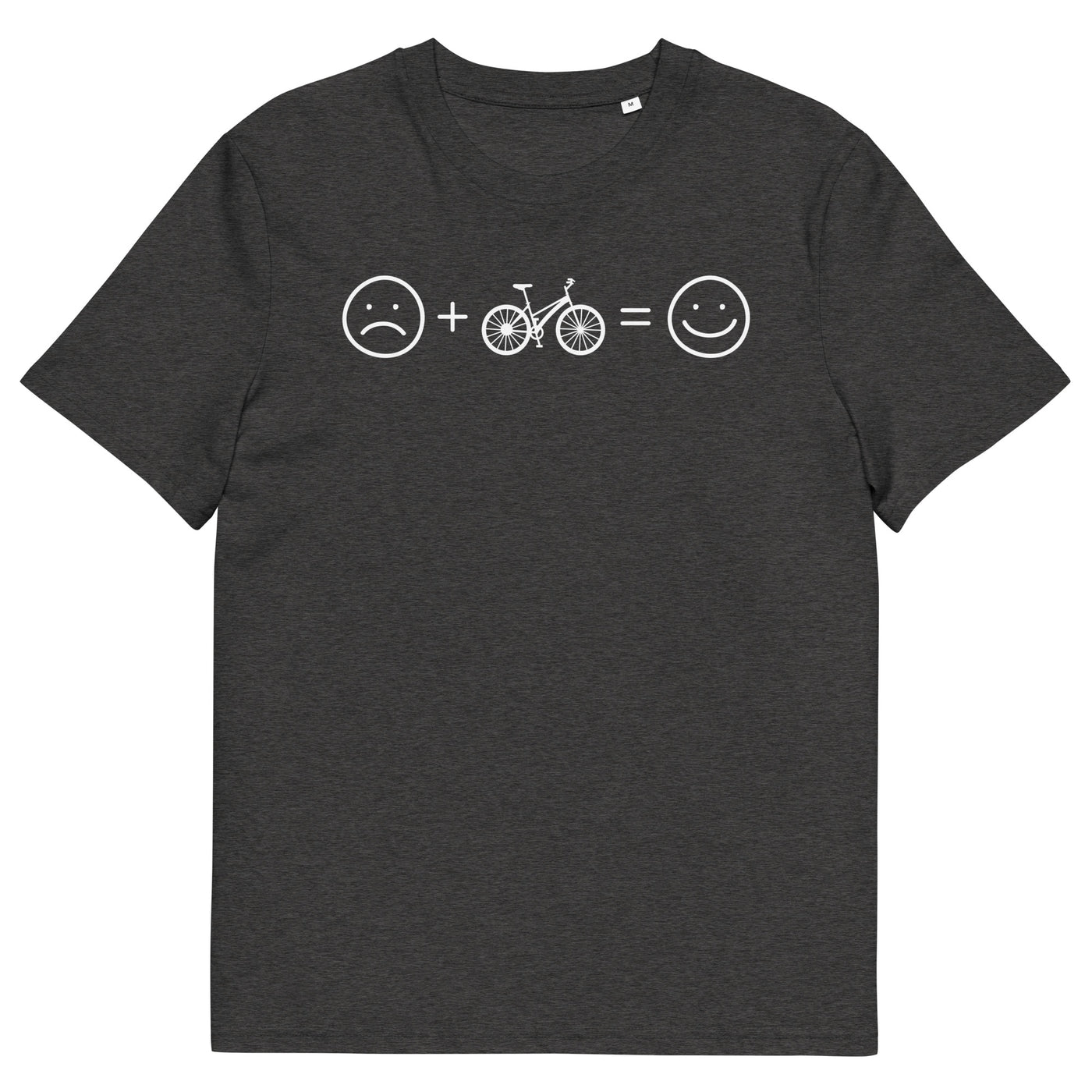 Lächelndes Gesicht und Fahrrad - Herren Premium Organic T-Shirt fahrrad xxx yyy zzz Dark Heather Grey