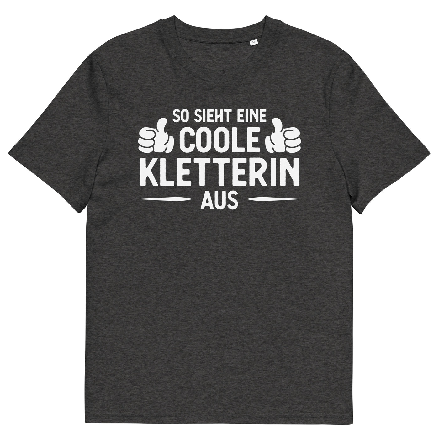 So Sieht Eine Coole Kletterin Aus - Herren Premium Organic T-Shirt klettern xxx yyy zzz Dark Heather Grey