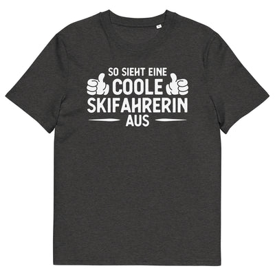 So Sieht Eine Coole Skifahrerin Aus - Herren Premium Organic T-Shirt klettern ski xxx yyy zzz Dark Heather Grey